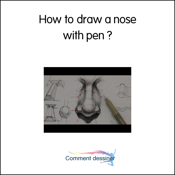 How to draw a nose with pen